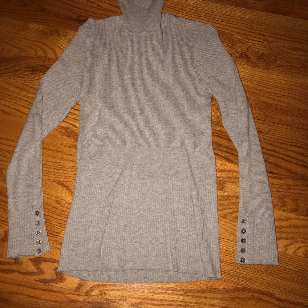 White House Black Market Turtleneck Grey Sweater